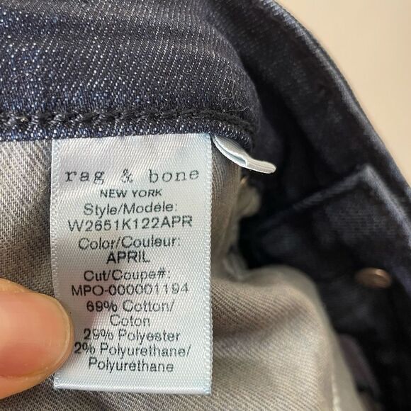 Rag & Bone Cate Mid-Rise Ankle Skinny in April Wash Size 27 - Picture 7 of 9